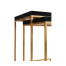 Gilded Iron Nesting Table with Smoky Black and Biancaneve Top