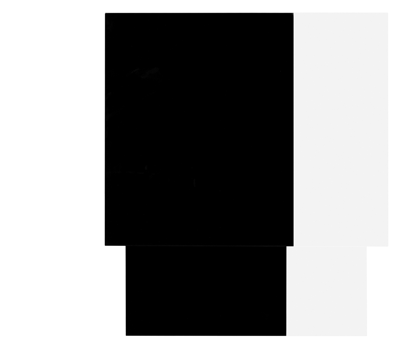 Silver Iron Nesting Table with Smoky Black and Biancaneve Top