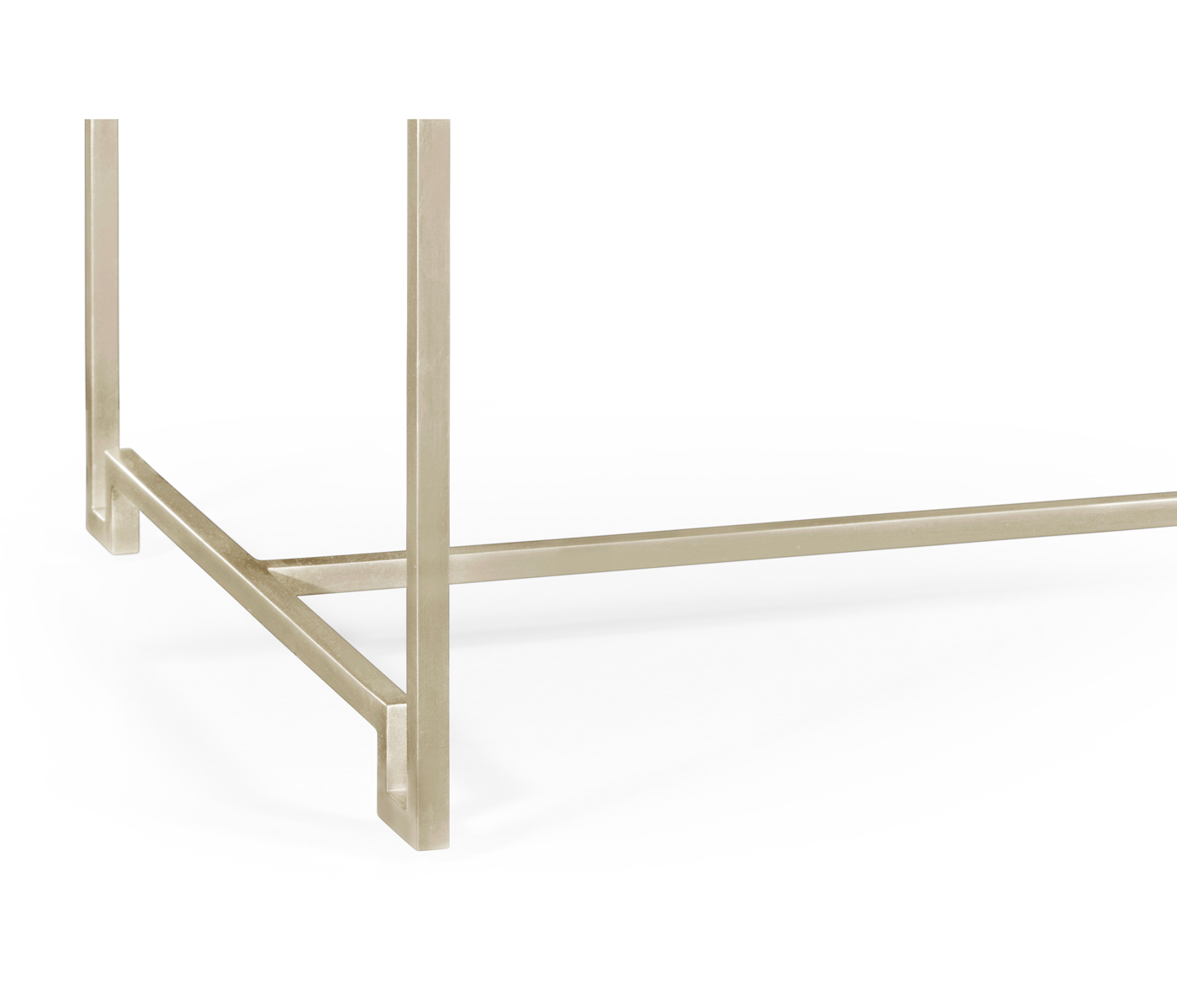 Silver Iron Tray Table in Smoky Black Top