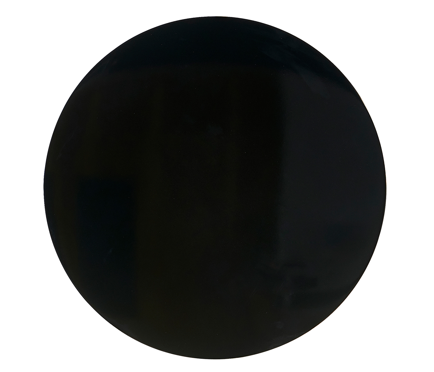 Gilded Iron Round Lamp Table with Smoky Black Top