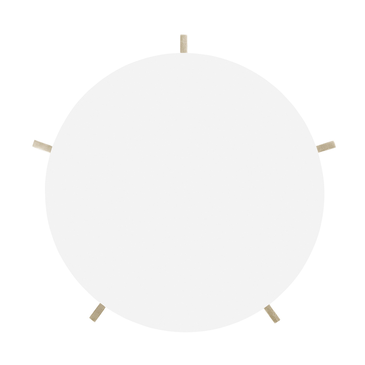 Silver Iron Round Lamp Table with Biancaneve Top