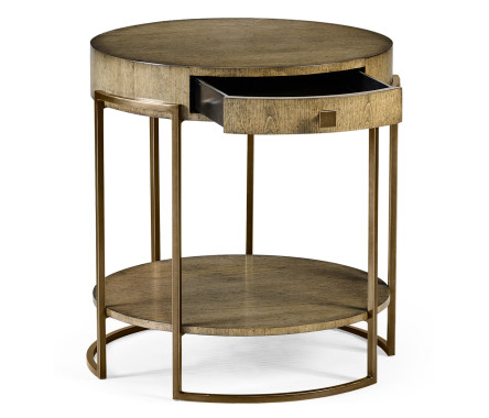 Chestnut Round Side Table