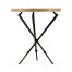 Round Lamp Table with Iron Base