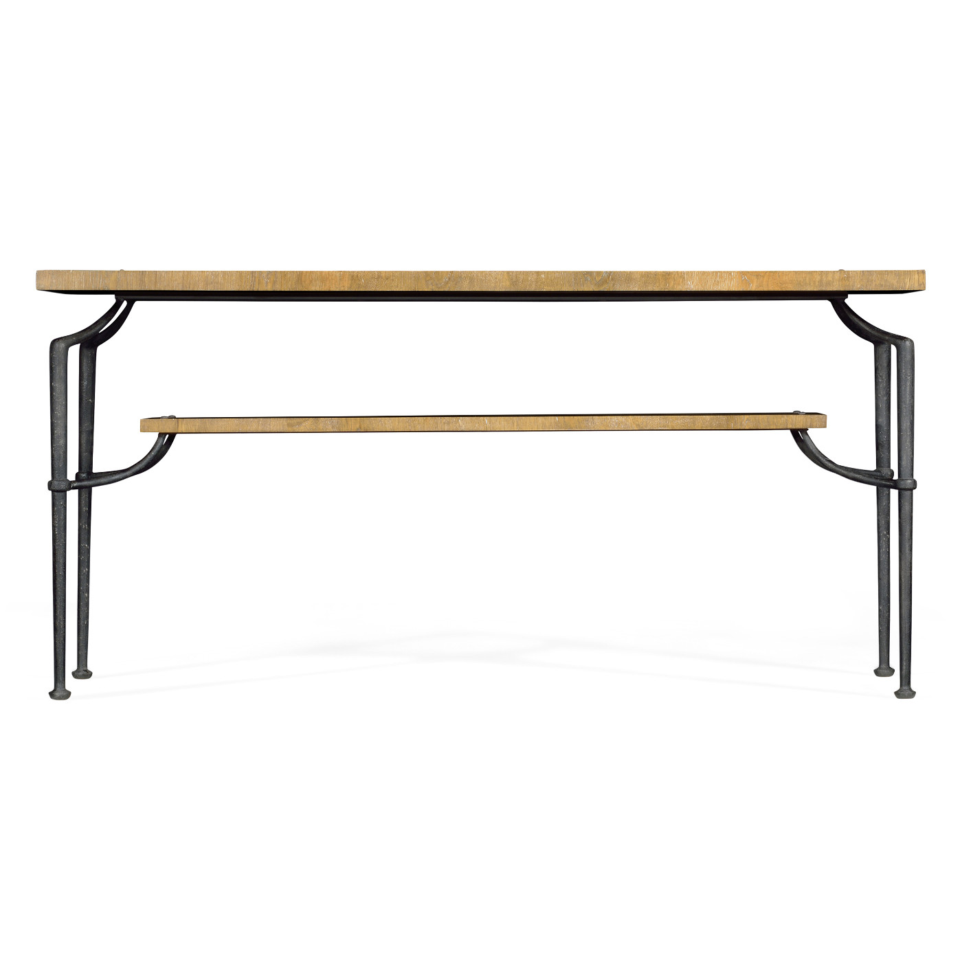Rectangular Console Table with Iron Base