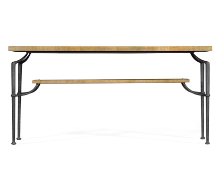 Rectangular Console Table with Iron Base