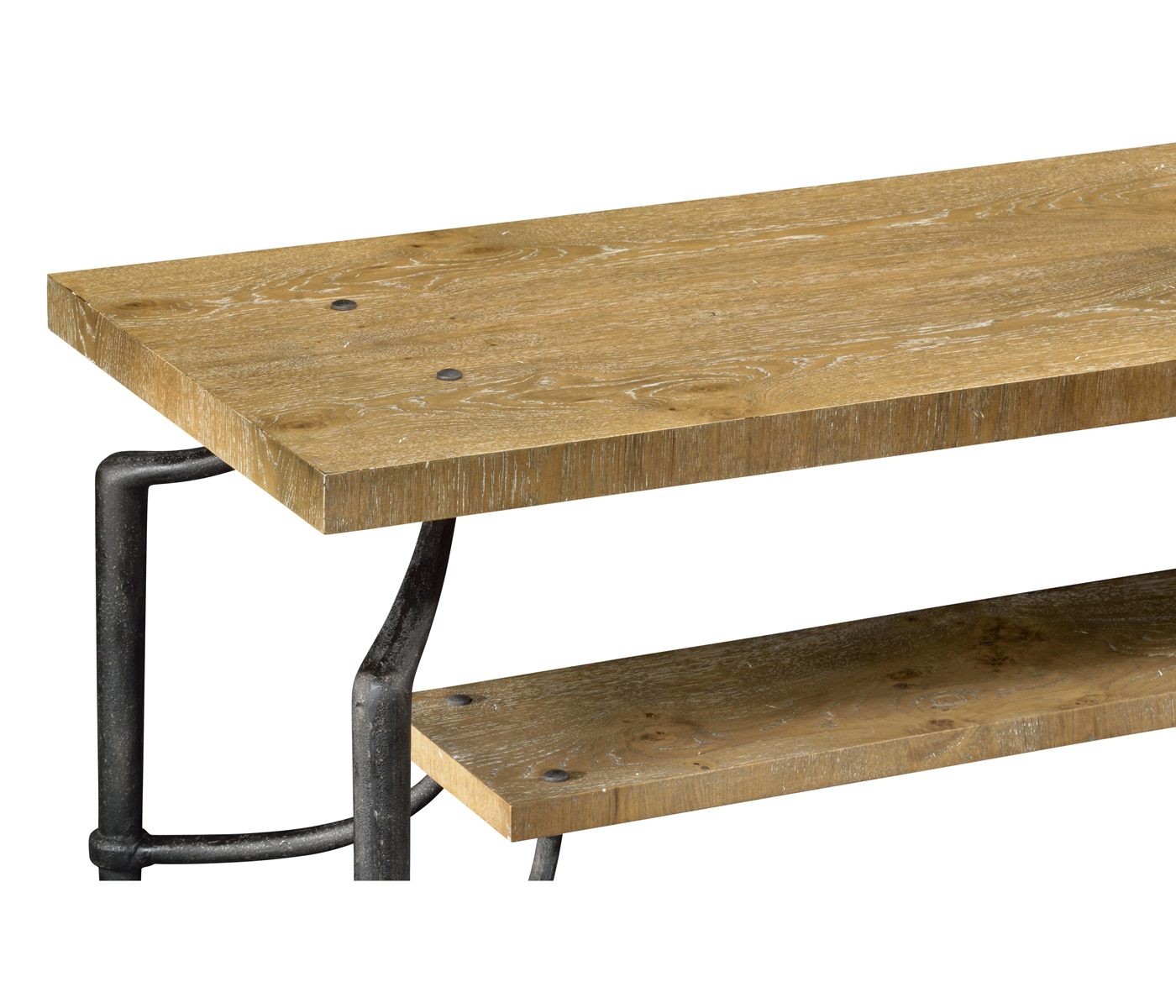 Rectangular Console Table with Iron Base