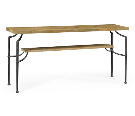 Rectangular Console Table with Iron Base