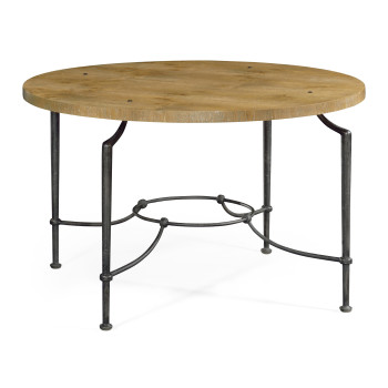 Round Centre Table with Iron Base