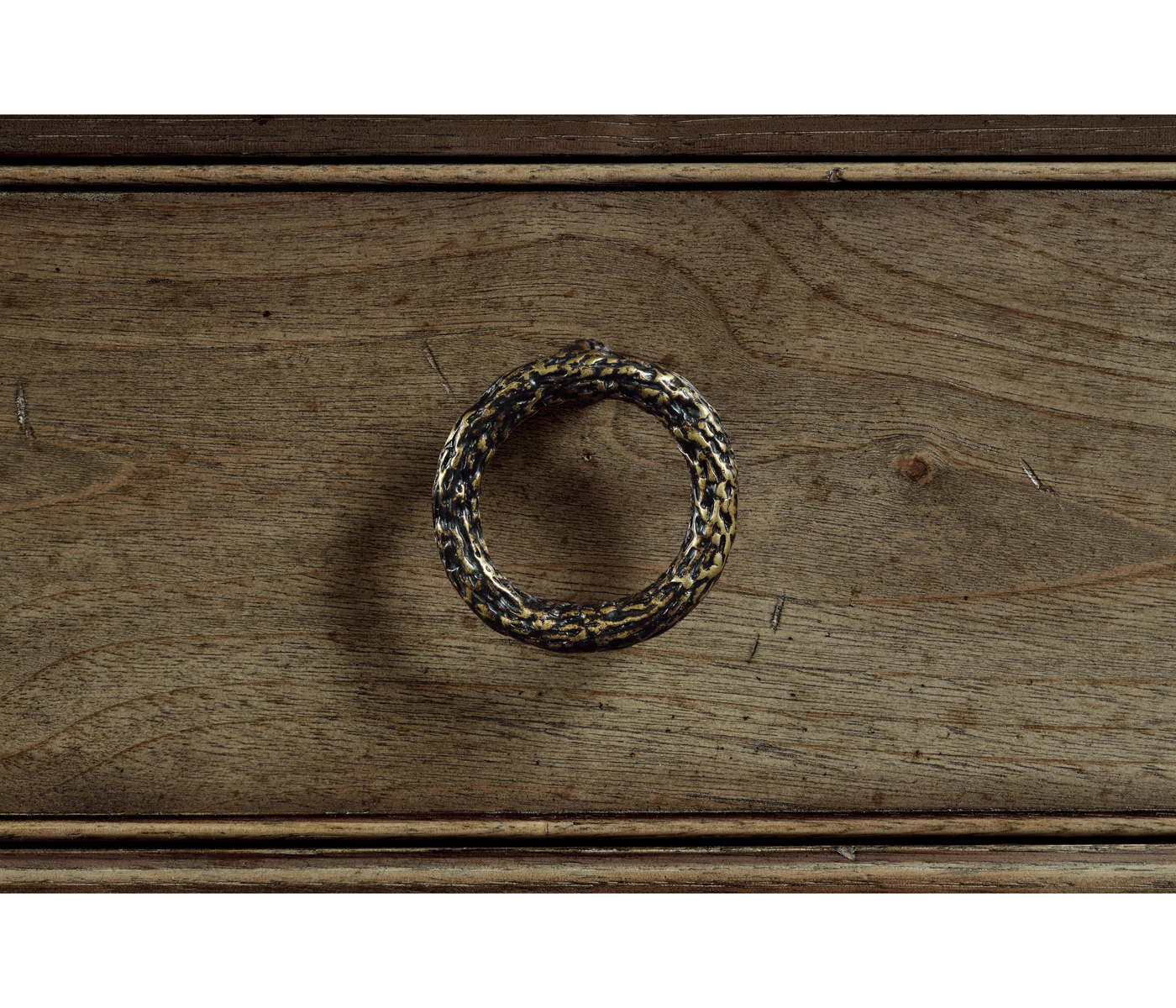 Small Dark Grey Chestnut Narrow Console
