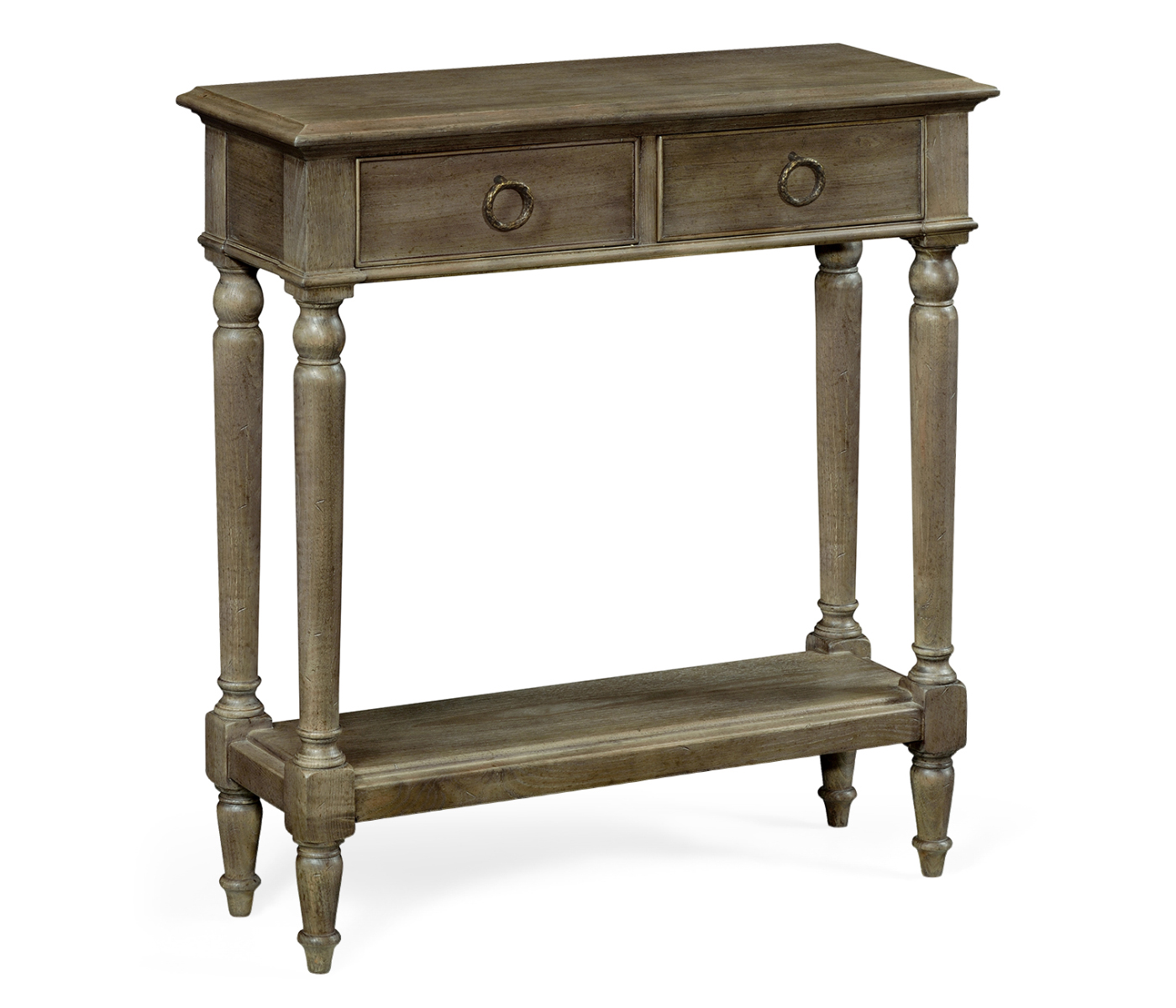 Small Dark Grey Chestnut Narrow Console