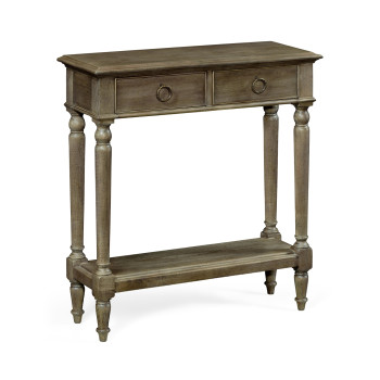 Small Dark Grey Chestnut Narrow Console