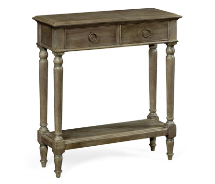Small Dark Grey Chestnut Narrow Console
