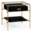 Gilded Iron Side Table in Smoky Black
