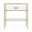 Gilded Iron Side Table in Biancaneve