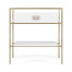 Silver Iron Side Table in Biancaneve