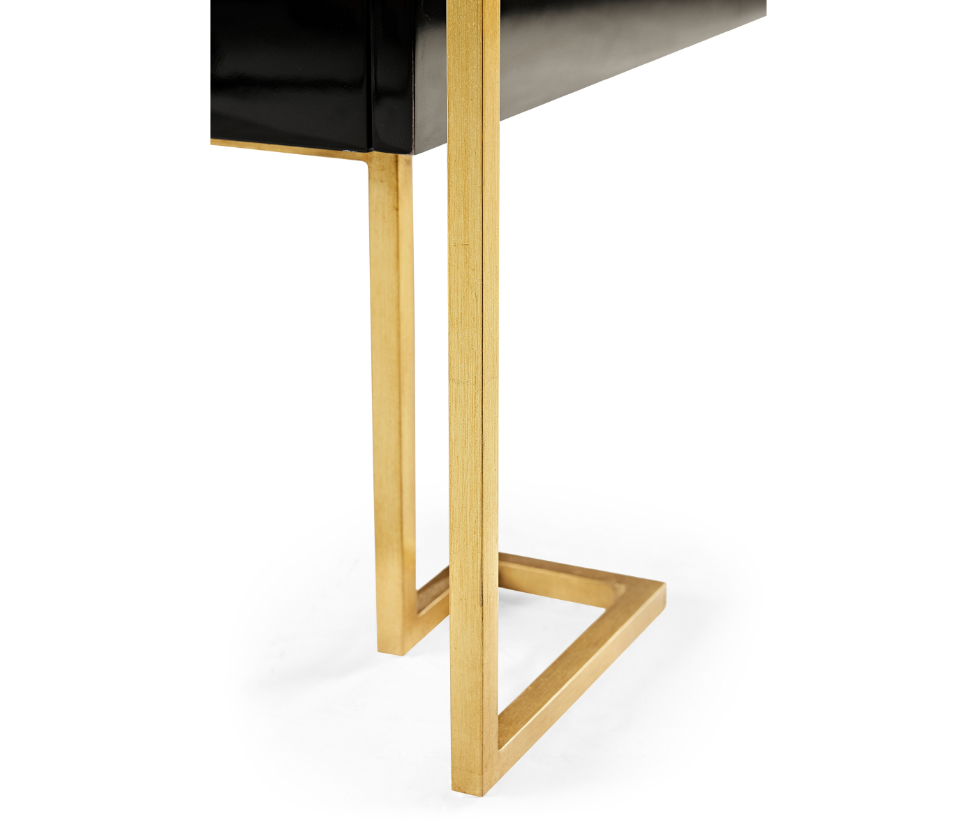 Gilded Iron Coffee Table in Smoky Black