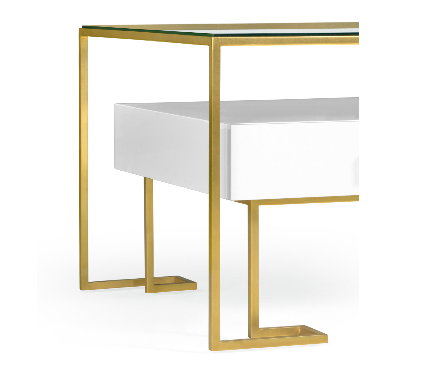 Gilded Iron Coffee Table in Biancaneve