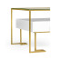 Gilded Iron Coffee Table in Biancaneve