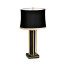 Gilded Iron Table Lamp in Smoky Black