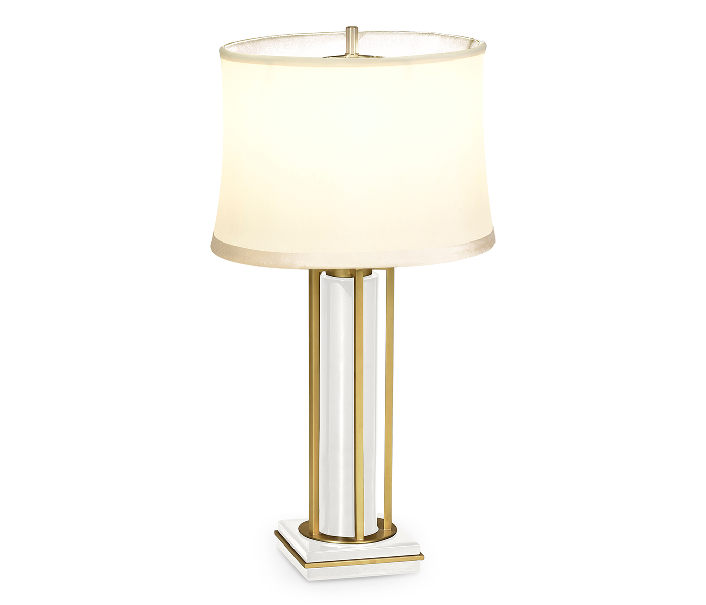 Gilded Iron Table Lamp in Biancaneve