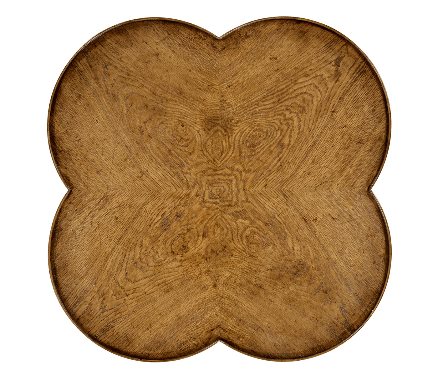 Quatrefoil Light Brown Chestnut Lamp Table