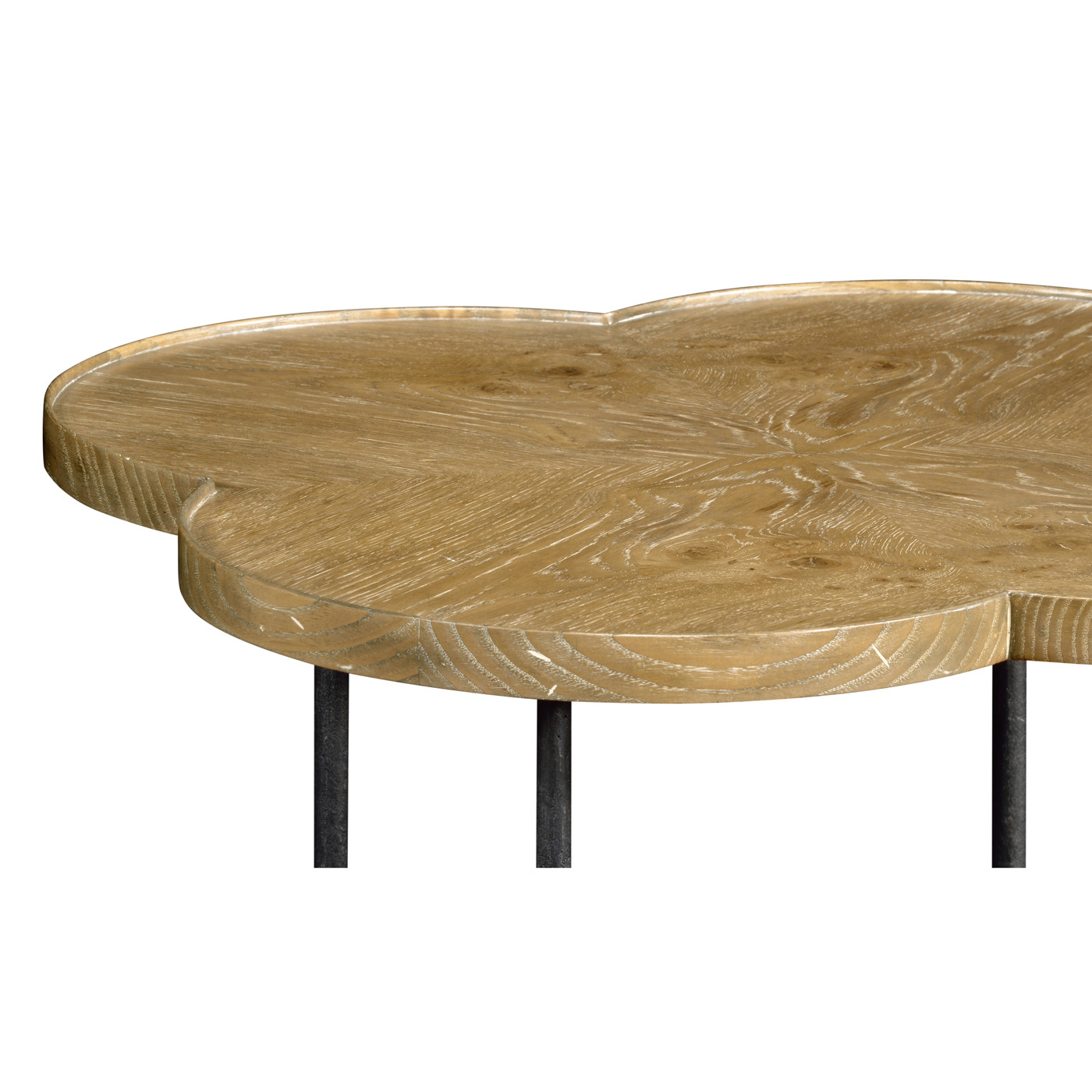 Quatrefoil Limed Chestnut Lamp Table