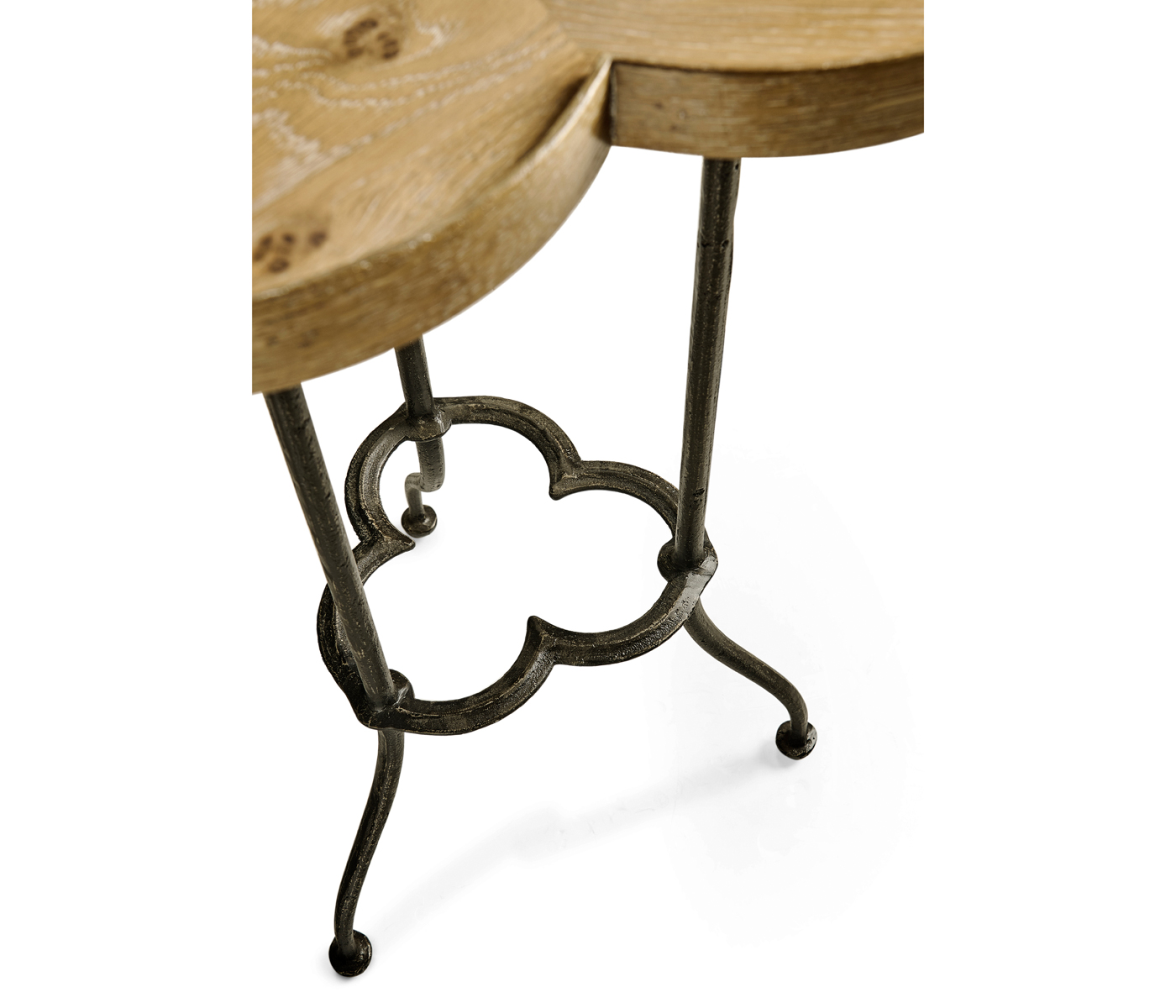 Trefoil Limed Chestnut Side Table