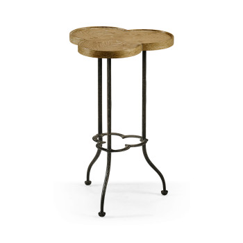 Trefoil Limed Chestnut Side Table