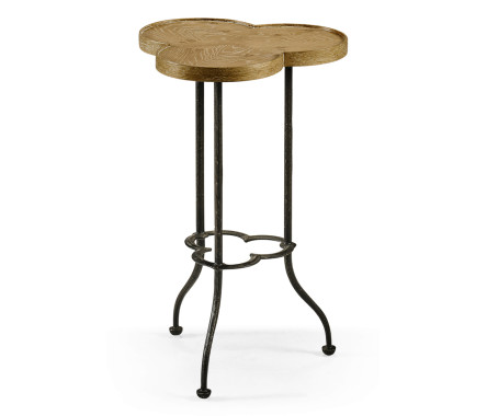 Trefoil Limed Chestnut Side Table