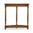 Country Walnut Demilune Console Table