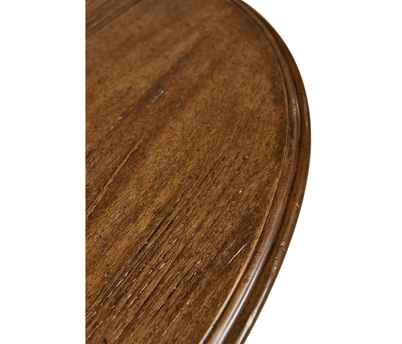 Country Walnut Demilune Console Table