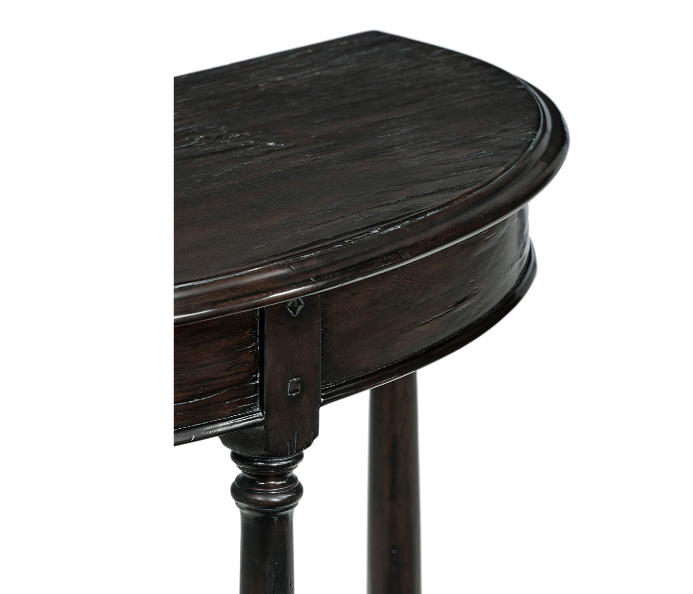 Dark Ale Demilune Console Table