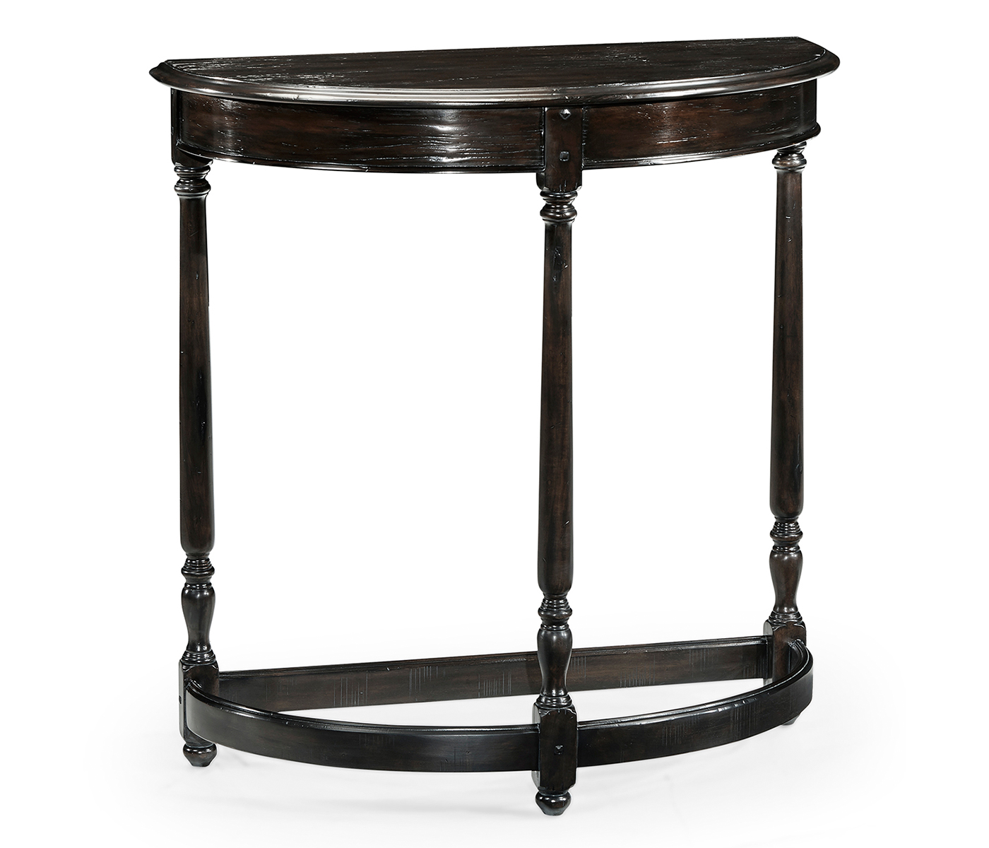 Dark Ale Demilune Console Table