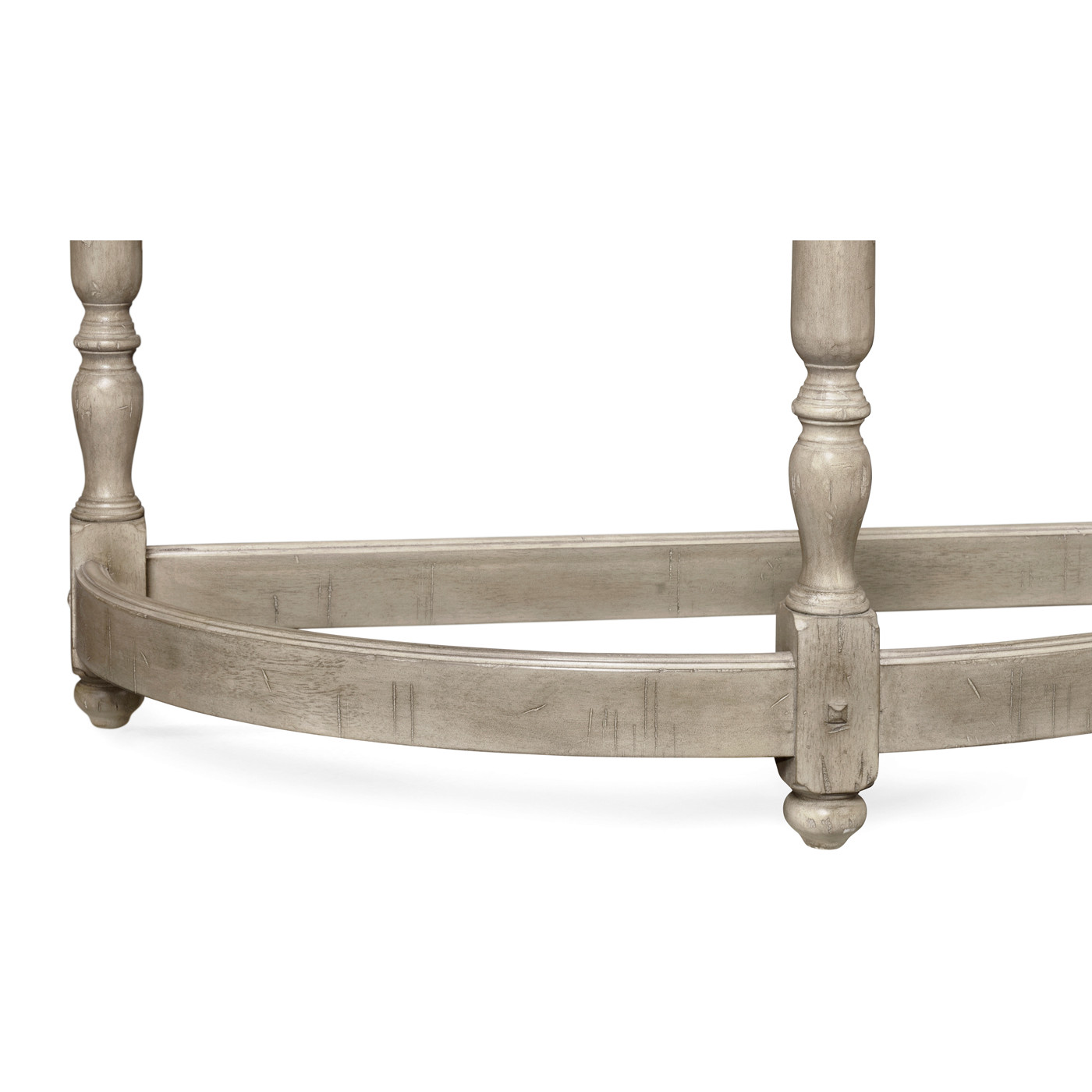 Rustic Grey Demilune Console Table