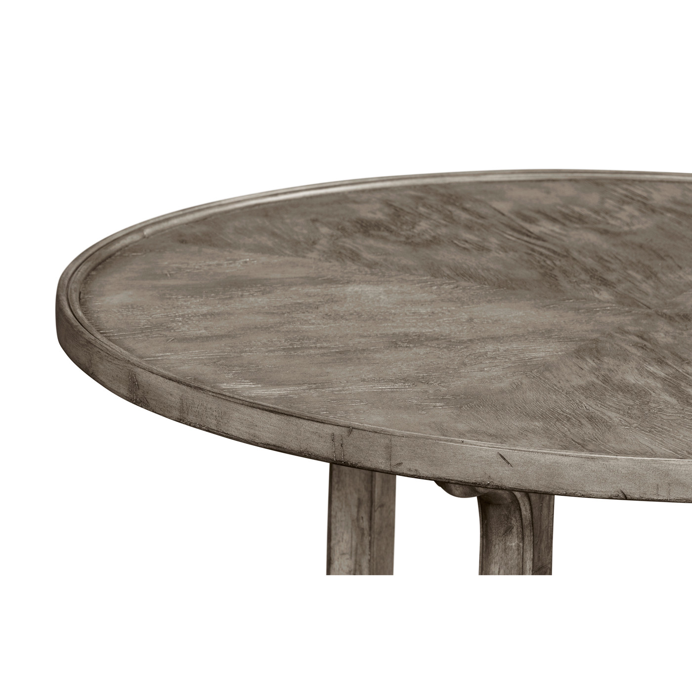 Antique Dark Grey Round Lamp Table