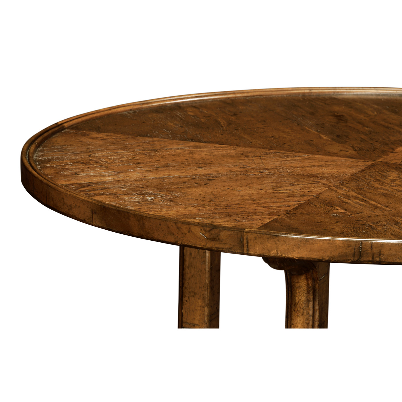 Country Walnut Round Lamp Table