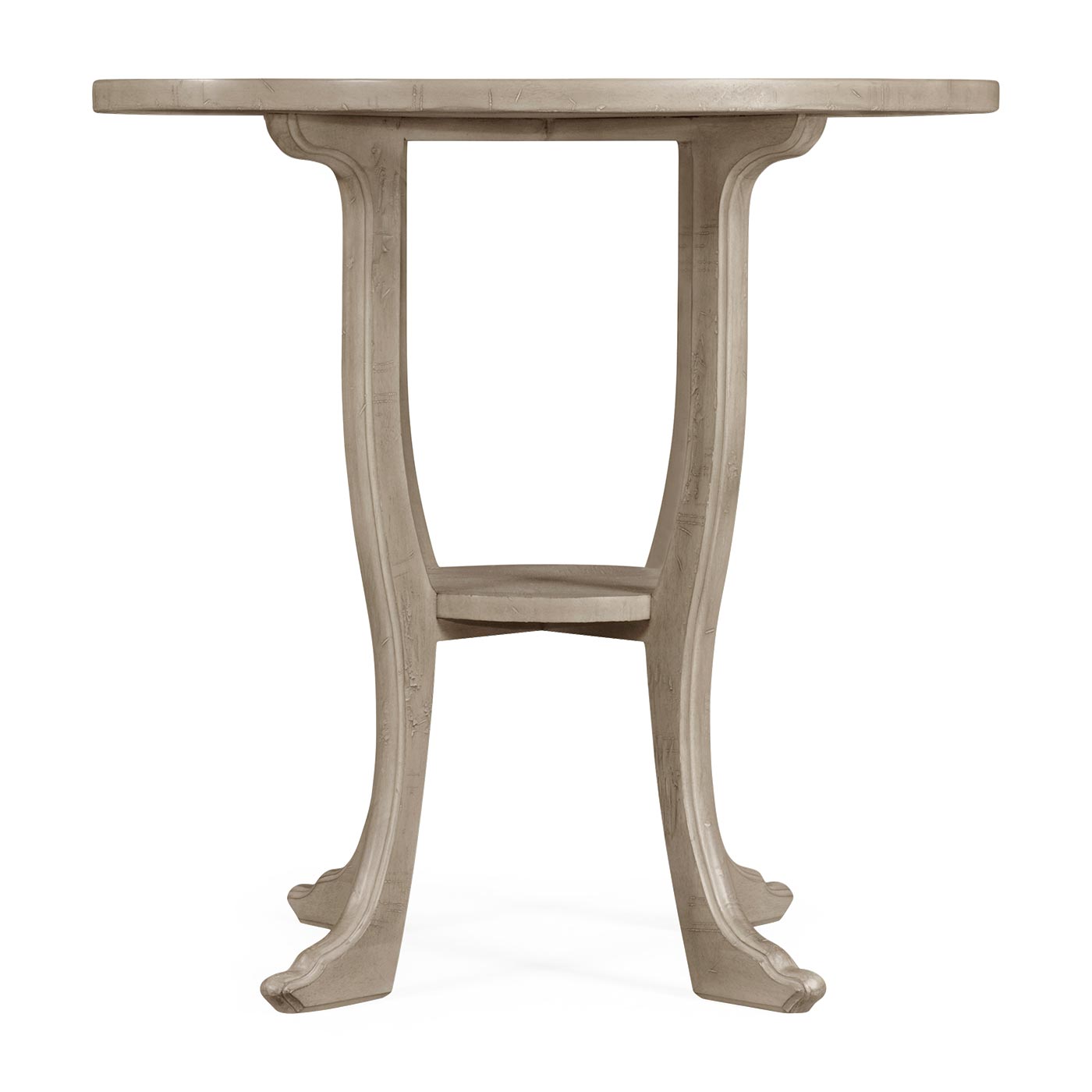 Rustic Grey Round Lamp Table