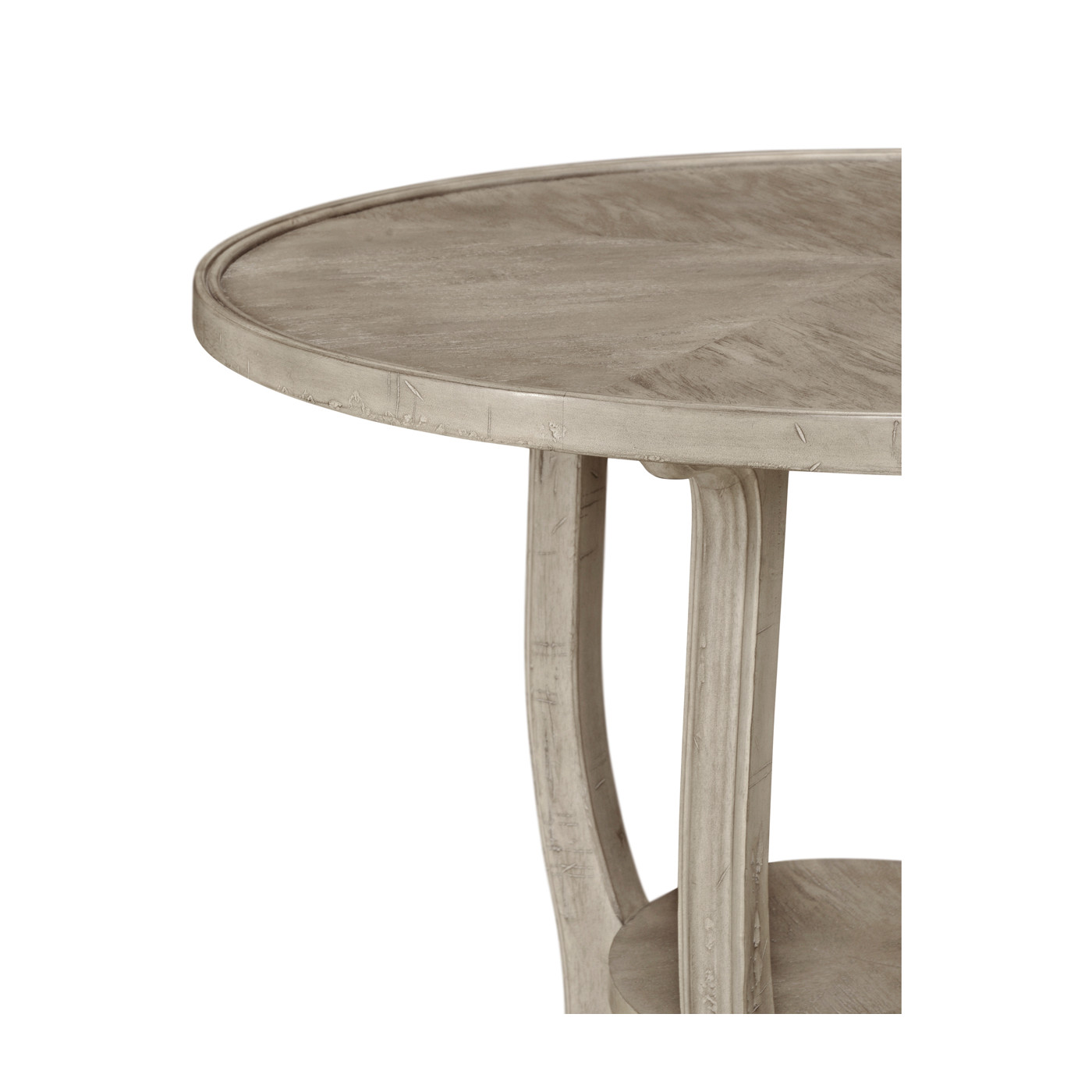 Rustic Grey Round Lamp Table