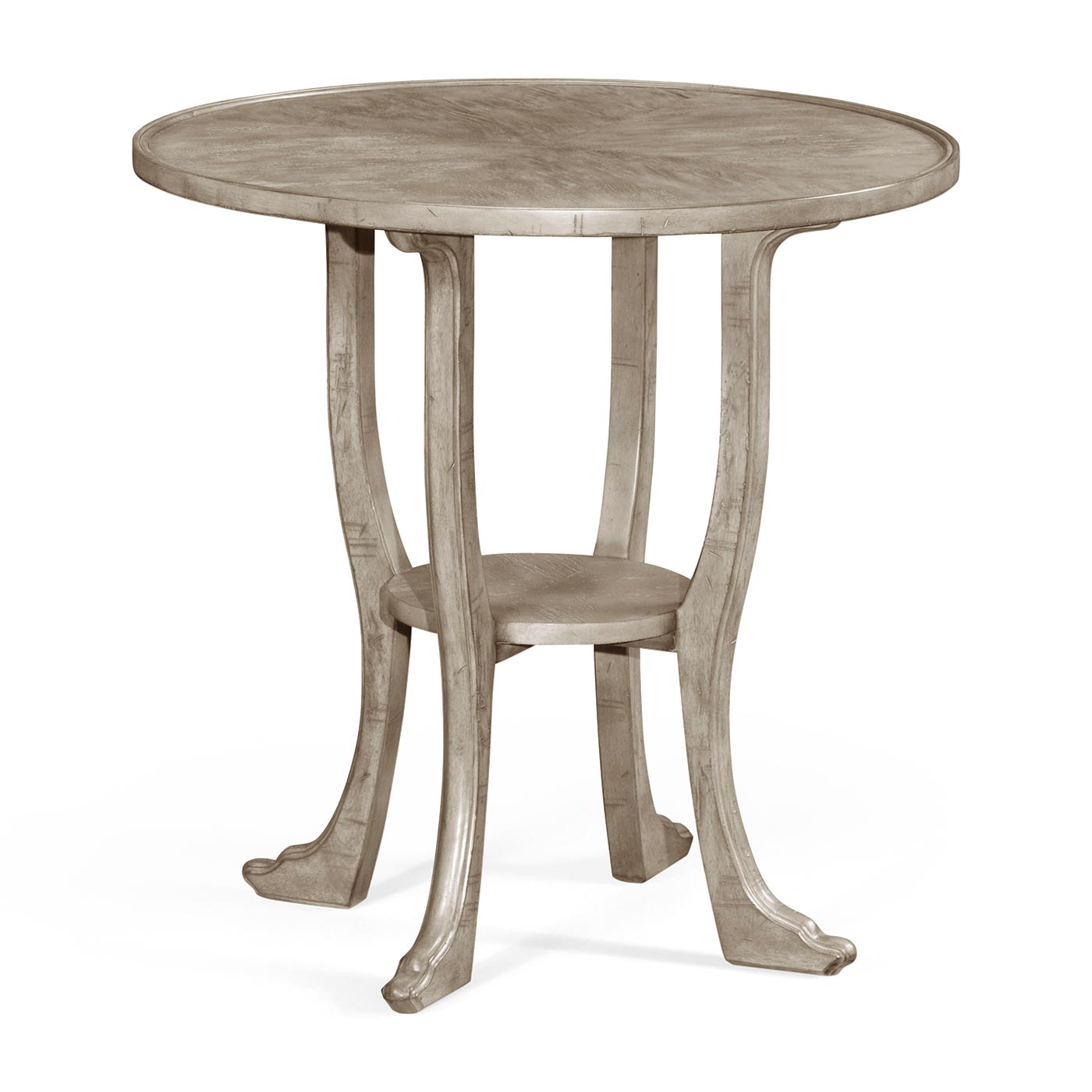 Rustic Grey Round Lamp Table