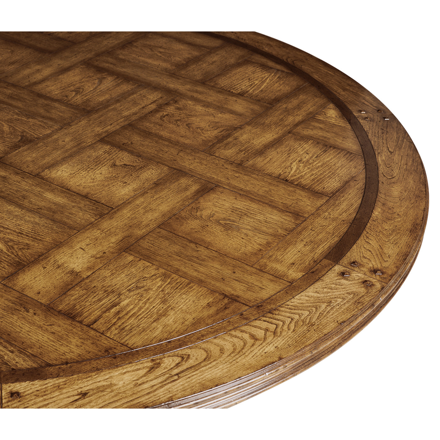 Round Light Brown Chestnut Dining Table 72