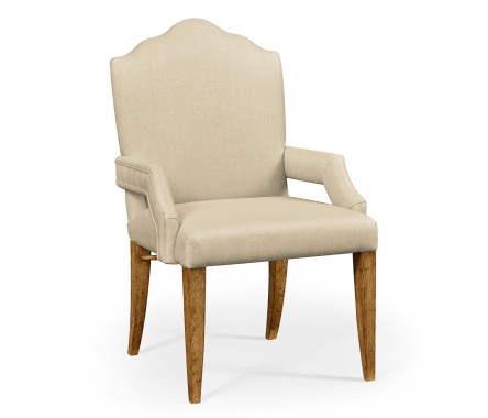 Casual High Back Chestnut Arm Chair