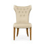 High Back Light Brown Chestnut Winged Side Chair