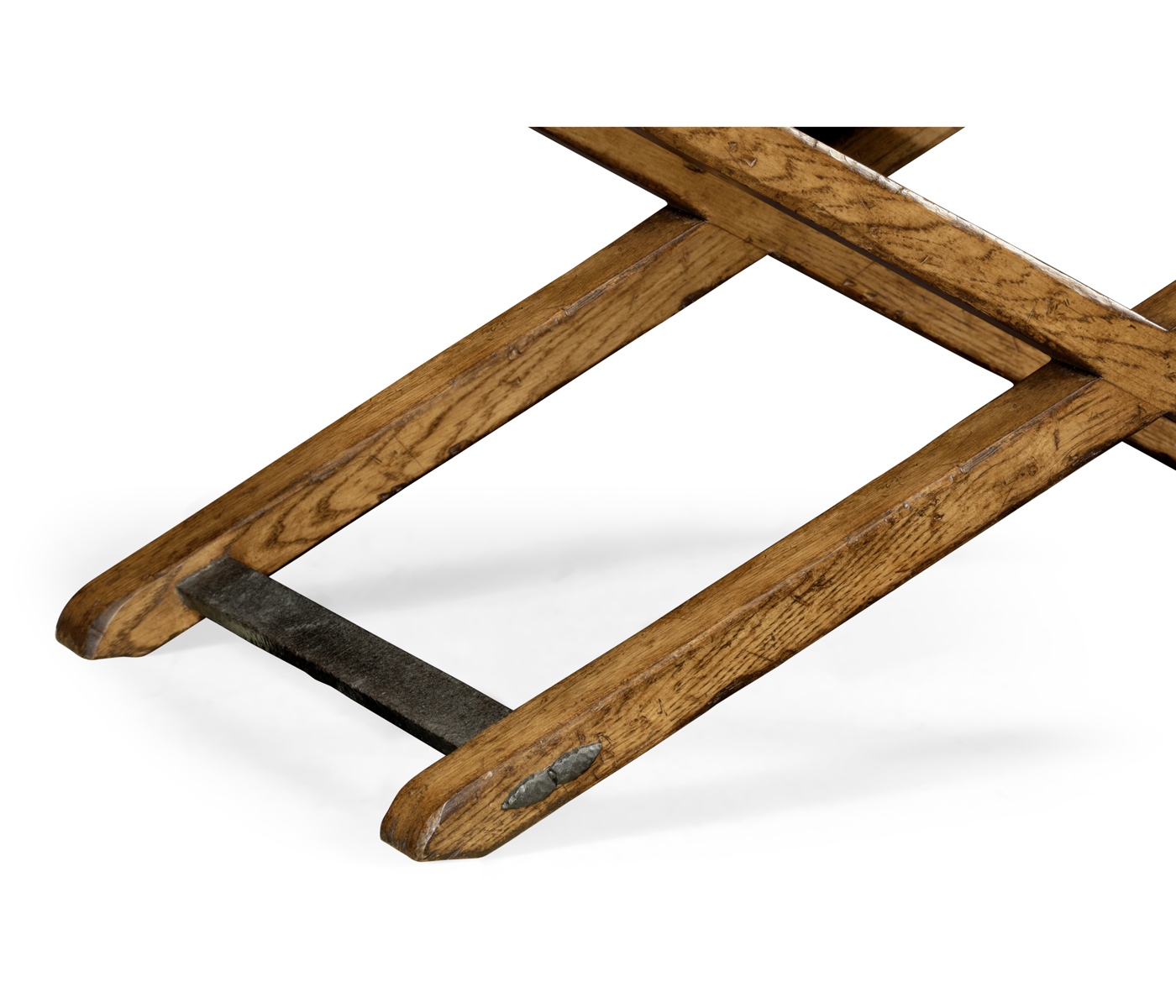 Rectangular Light Brown Chestnut Stool