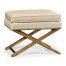 Rectangular Light Brown Chestnut Stool