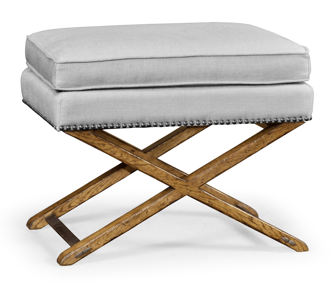 Rectangular Light Brown Chestnut Stool