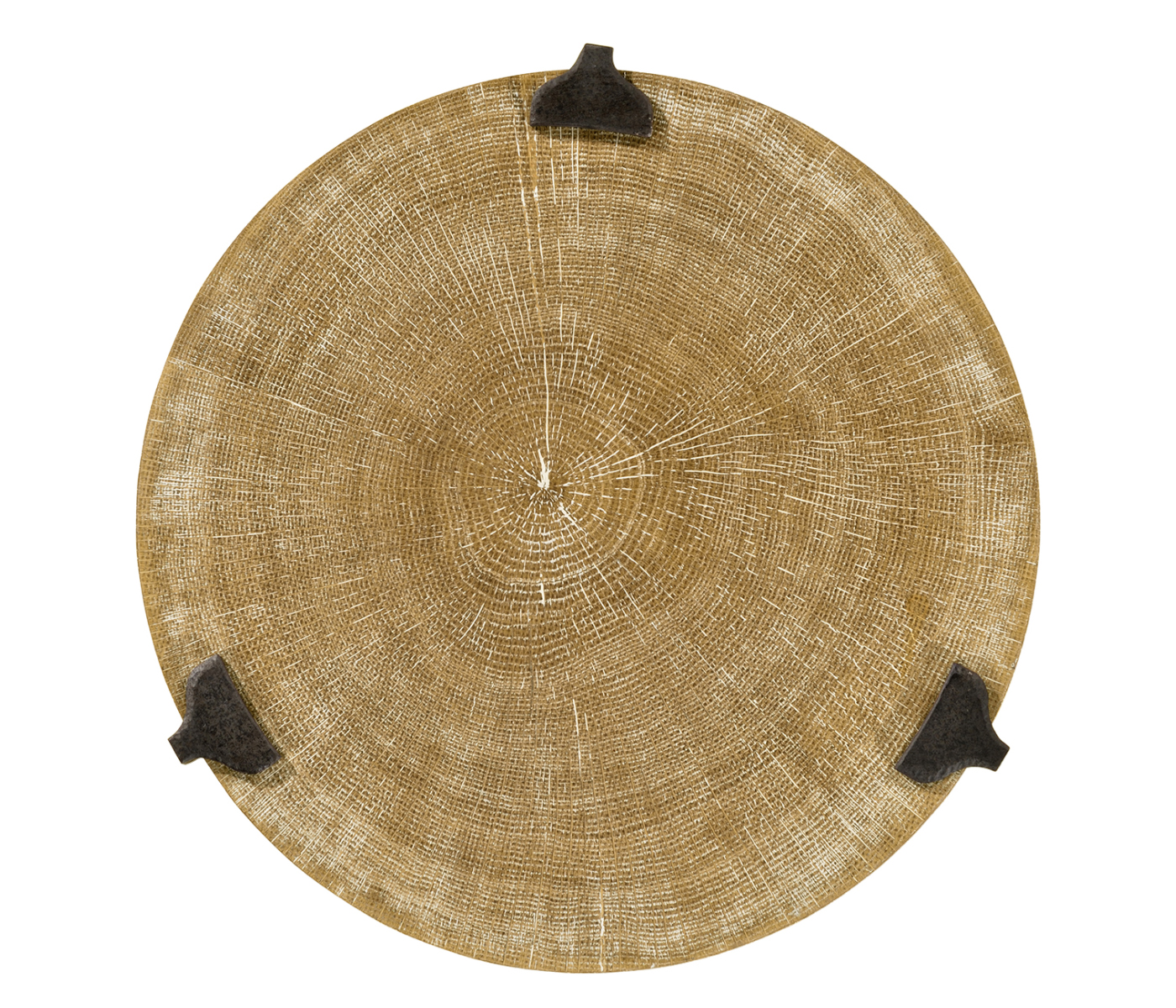 Round Limed Chestnut & Iron Wine Table