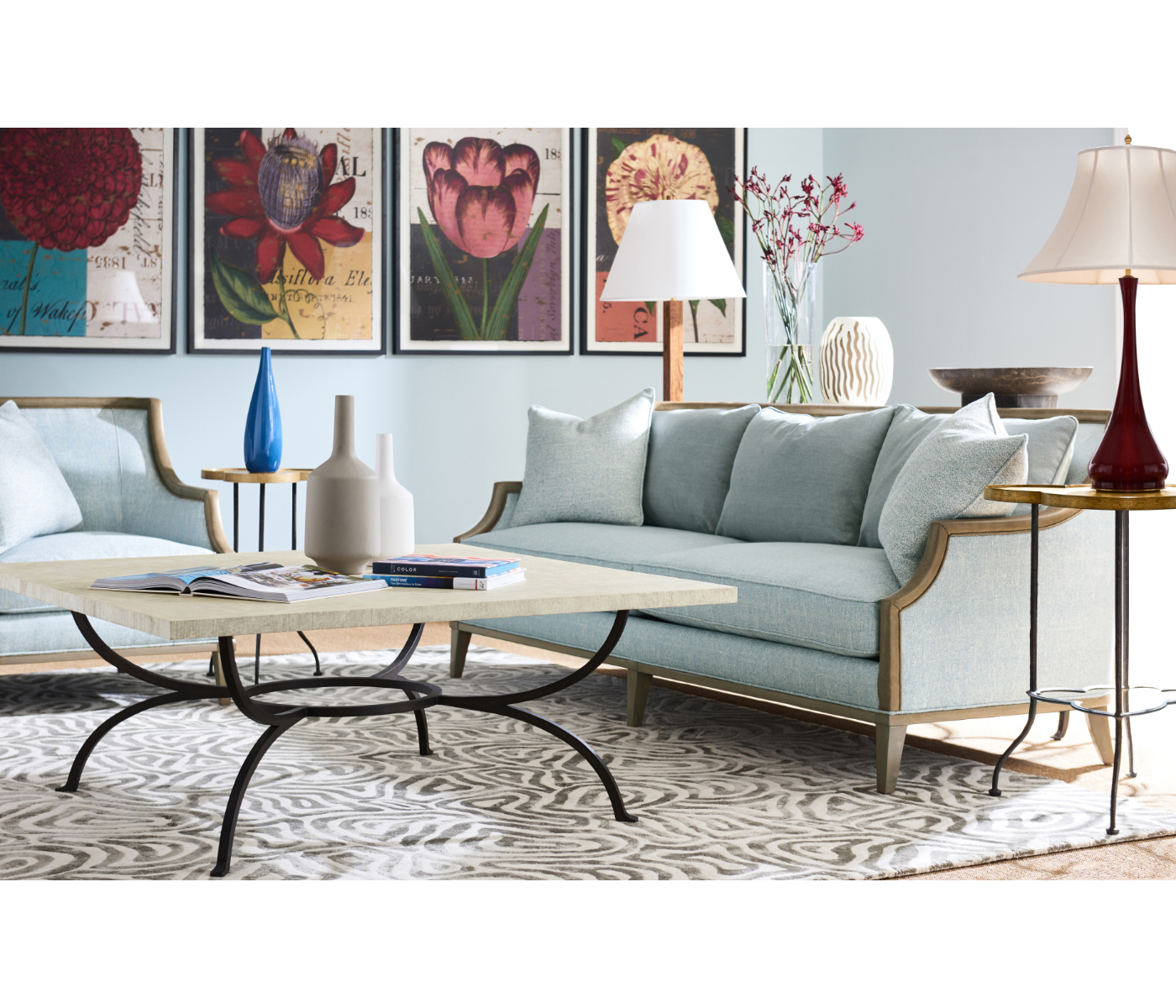 Casual Sloped Arm Sofa