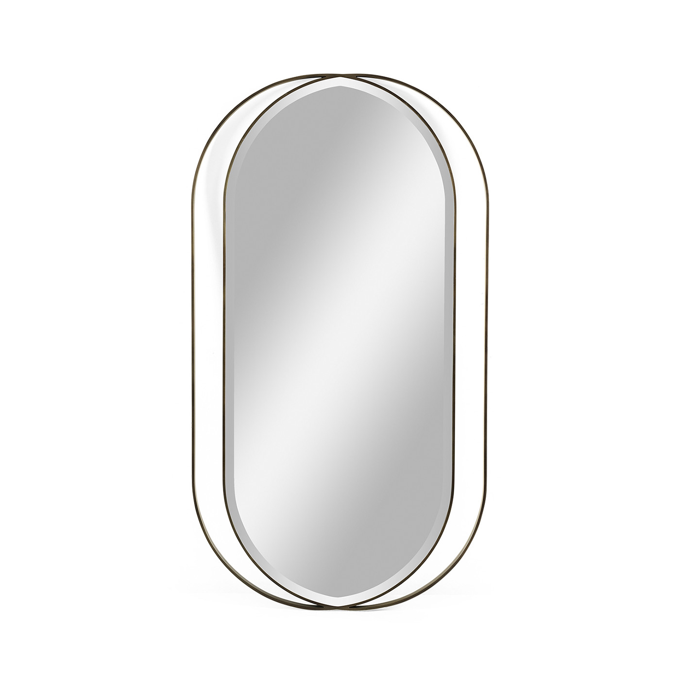 Dark Brass Oval Mirror