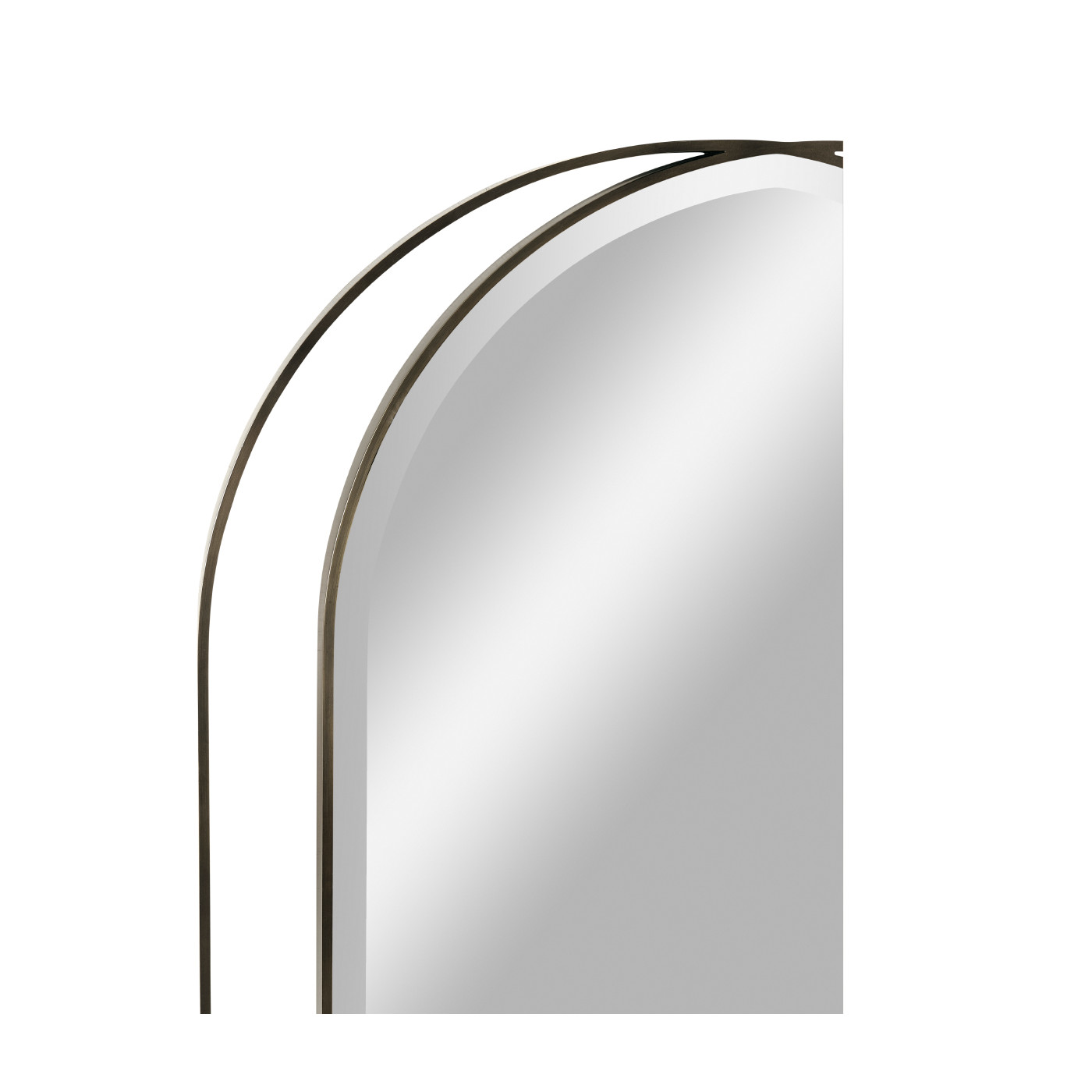 Dark Brass Oval Mirror