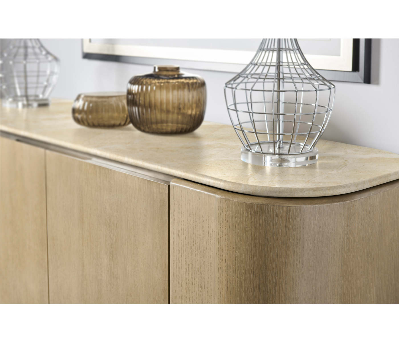 Cambrio Credenza with Faux Marble Top
